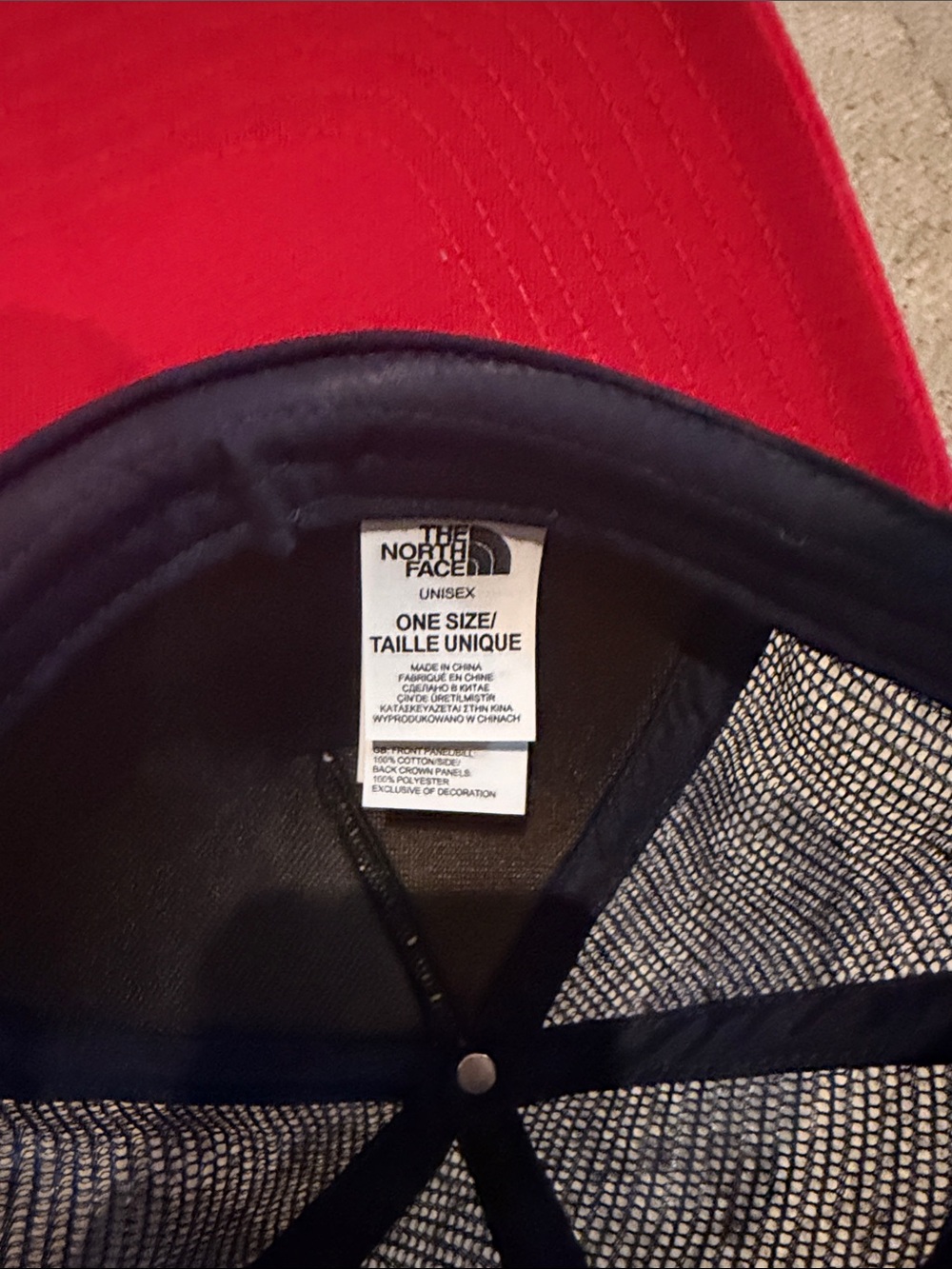 The North Face Trucker Cap - Cream, Red & Navy - Picture 7 of 10